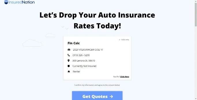 Otto Insurance Auto Insurance Application Process Step 17