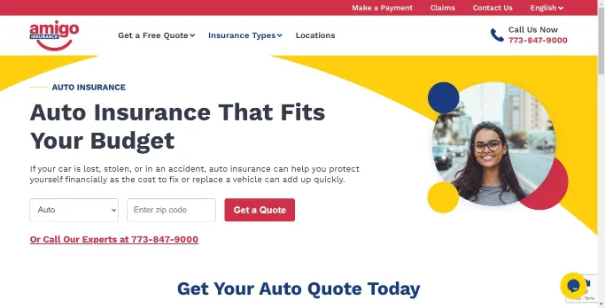Amigo Insurance Auto Insurance Page