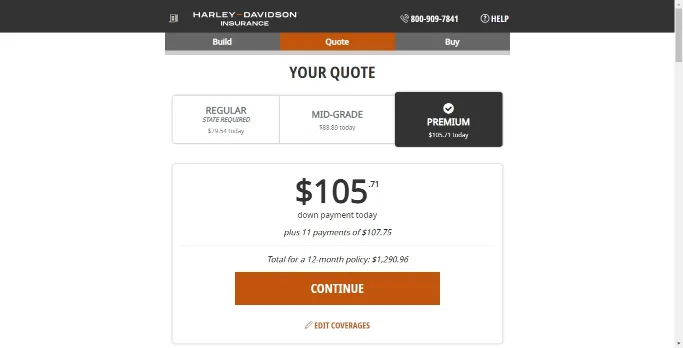 Harley Davidson Insurance Premium Quote