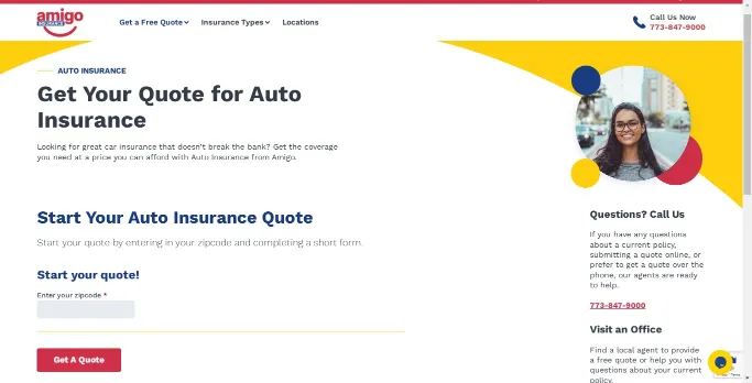 Amigo Insurance Car Insurance Quotation First Page